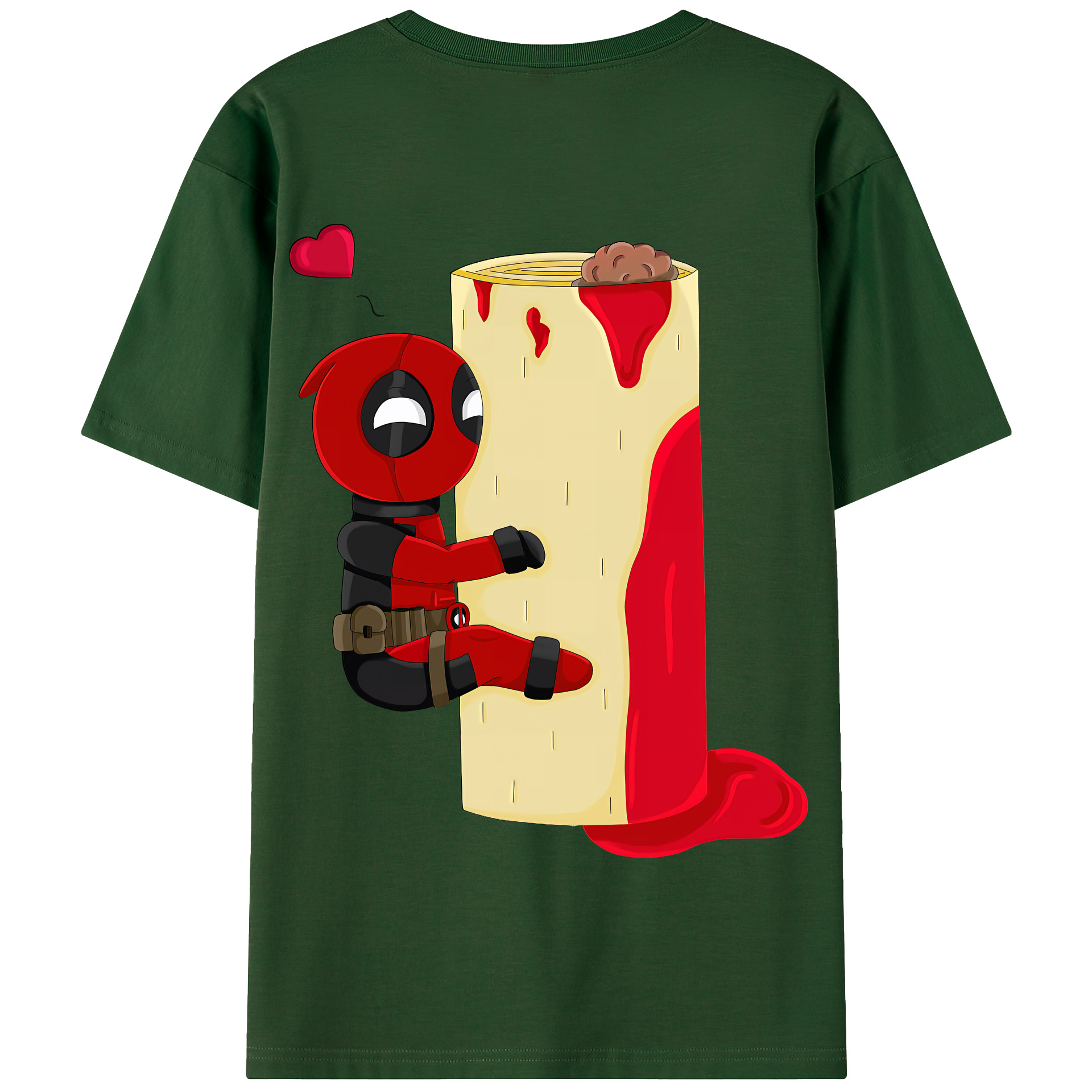 （画像用） Deadpool デッドプール 綿100％半袖Tシャツ（背面プリント）
